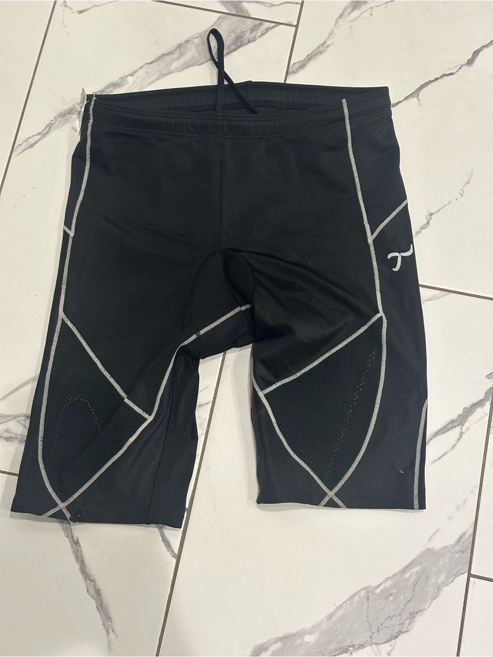 CW-X Black Men’s Athletic Compression Shorts with Reflective Trim